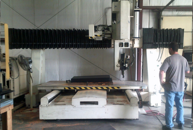 5-axis Quintax CNC router, capable of extensive three dimensional milling and machining of larger parts and molds.